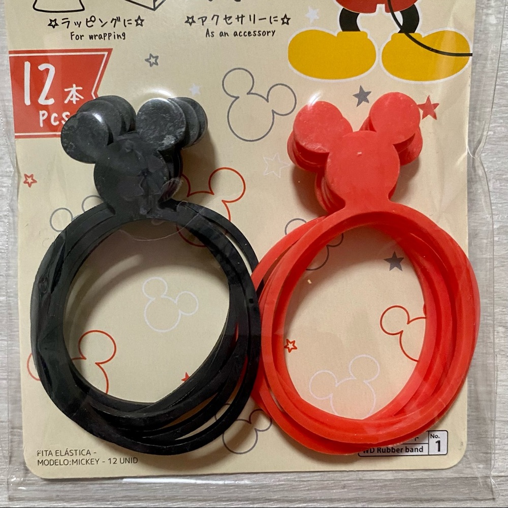 Mickey Mouse Rubber Bands, 12 pack